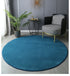 Round Coral Velvet Carpet for Living Room Coffee Table Floor Rug Short Plush Foot Mat for Children's Play